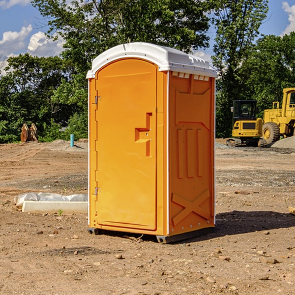 how often are the portable restrooms cleaned and serviced during a rental period in Trenton Florida